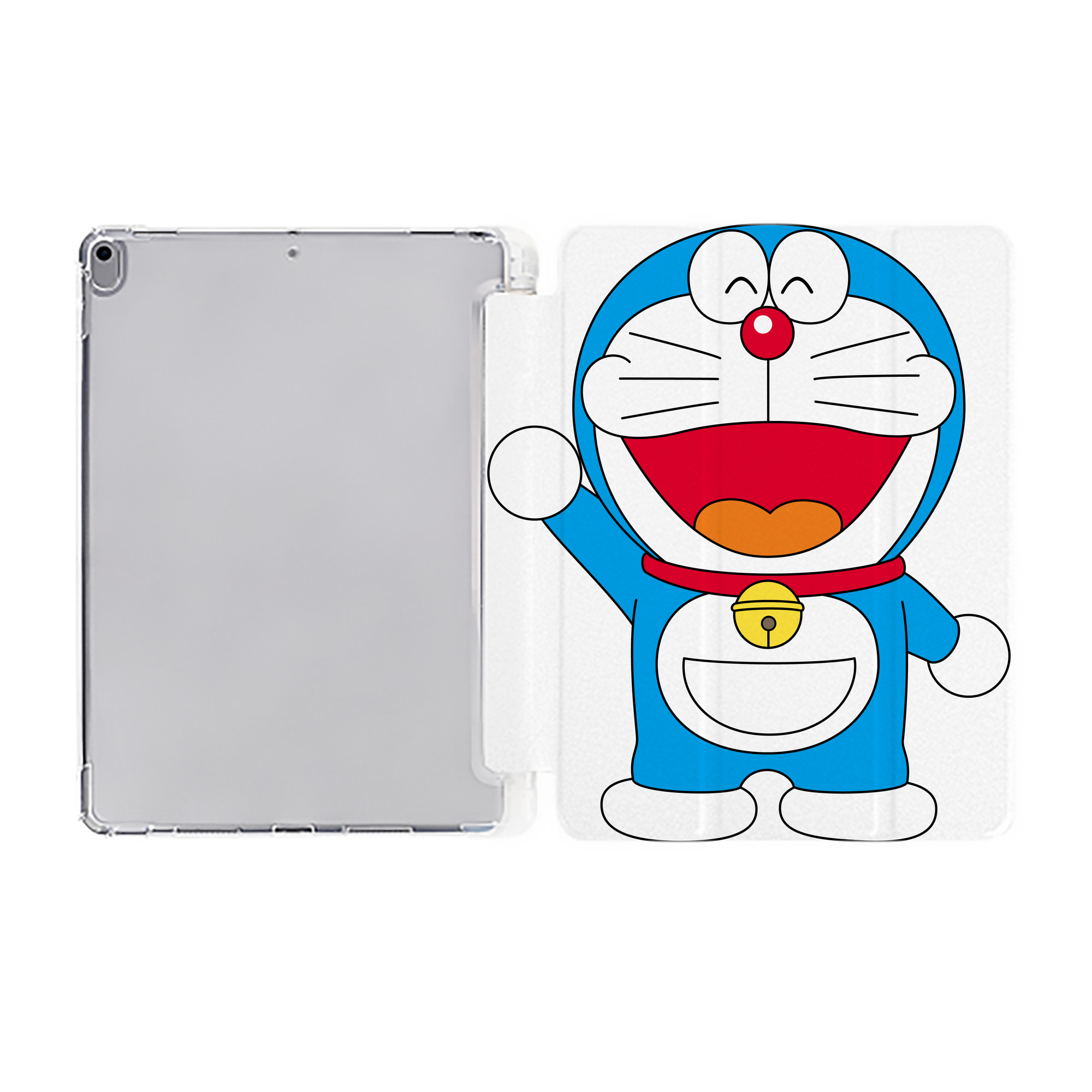 （画像用） ドラえもん Doraemon IPad ケース ペン収納付き 三つ折りスタンド PUレザー×シリコン 対応機種9.5/10.5/10.9インチ